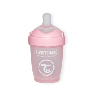 Mamadera Twistshake Double Pro 180ml-Rosado