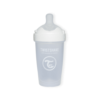 Mamadera Twistshake Double Pro 260ml-Blanco