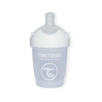 Mamadera Twistshake Double Pro 180ml-Blanco