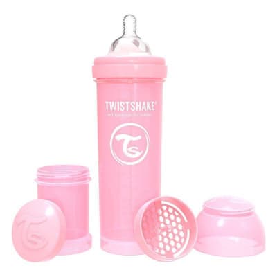 Mamadera Twistshake Anti-Cólico 330ml Rosado pastel1