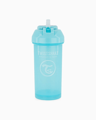 Vaso con bombilla straw cup 360ml Azul pastel