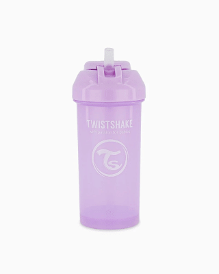 Vaso con bombilla straw cup 360ml Morado pastel1