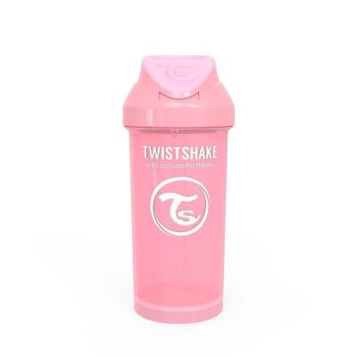 Vaso con bombilla straw cup Rosado 360ml