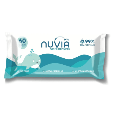 Toallitas Húmedas Nuvia 99% Agua 60 Un3