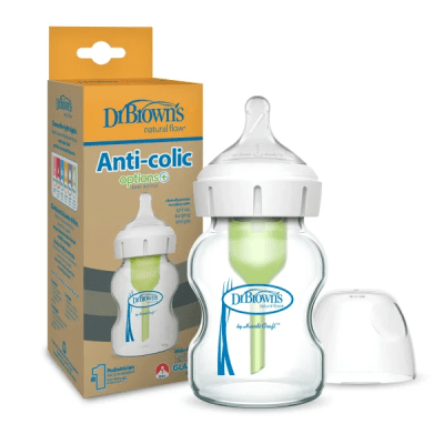 Mamadera Boca Ancha Options+ Vidrio 150ml Dr. Brown’s