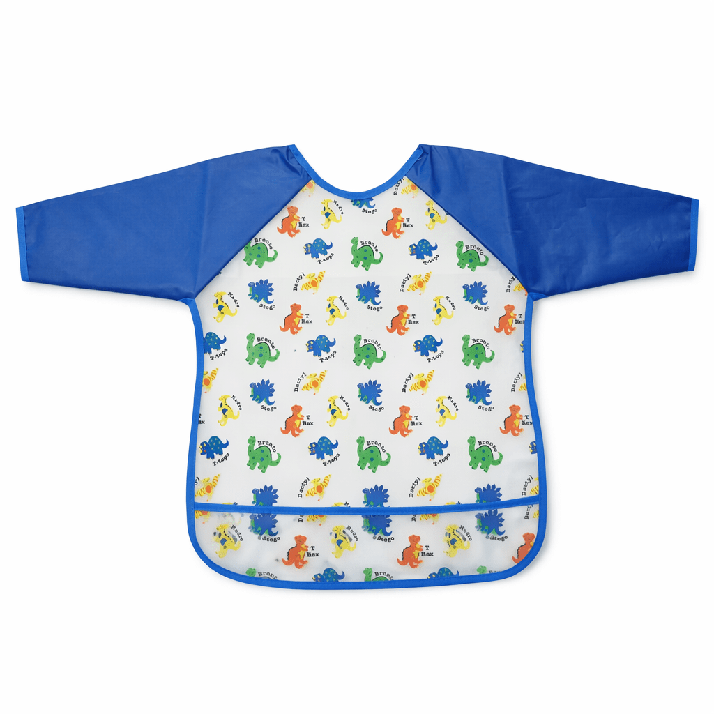 Babero Impermeable con Mangas para Bebé +9m Azul