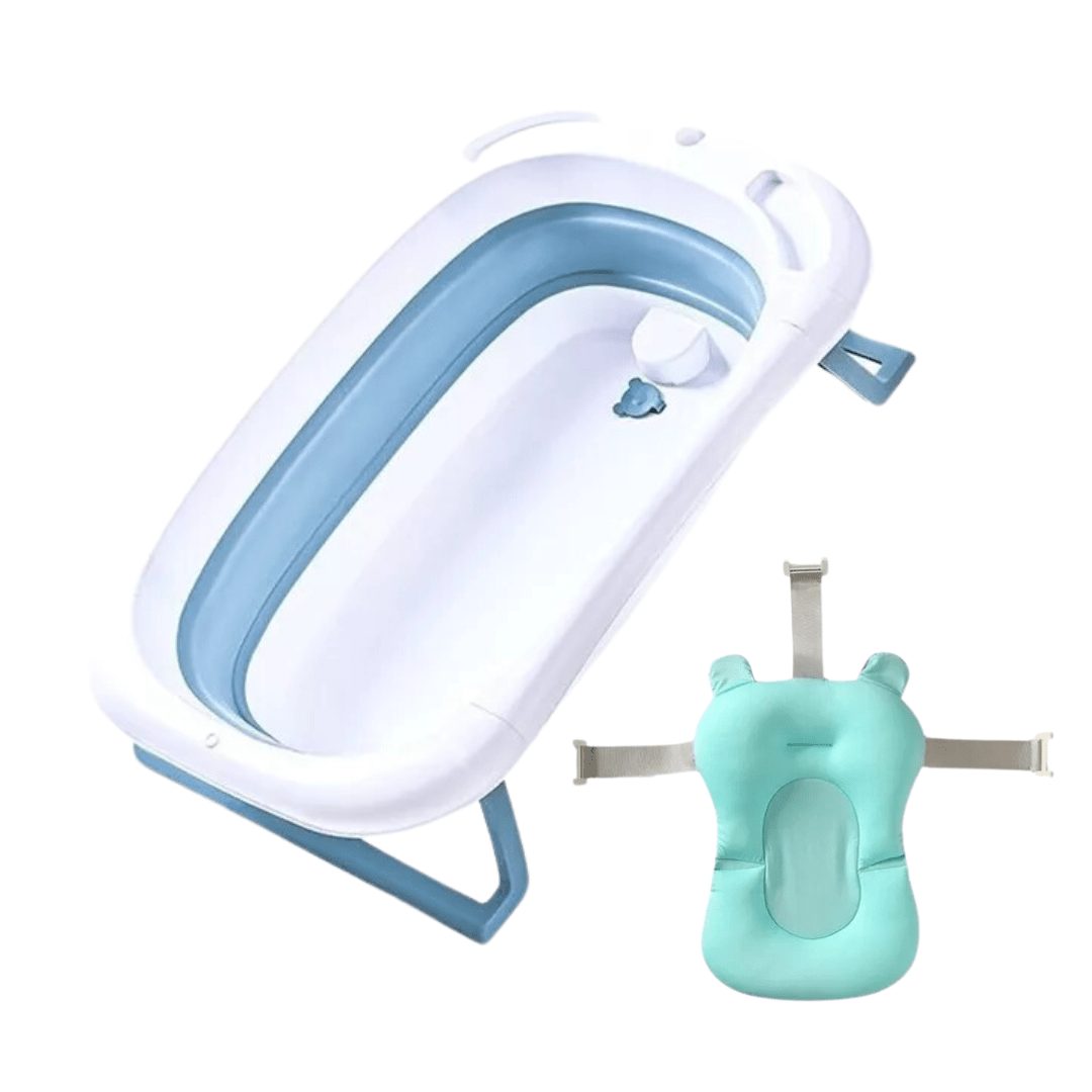 Pack Bañera plegable + malla Azul