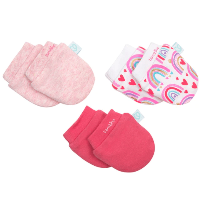 Set 3 mitones fucsia arcoíris