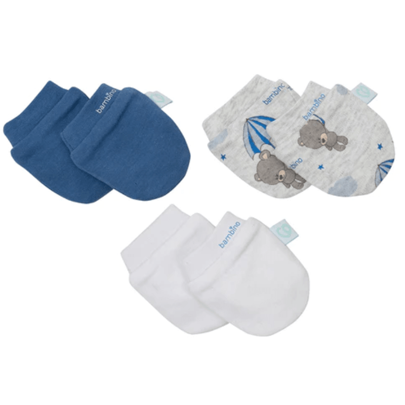 Set 3 Mitones Gris Oso