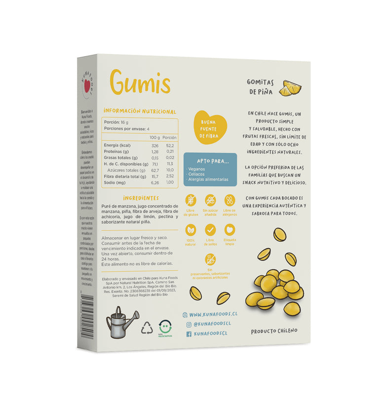 Gumis Piña 64g ( 4 unidades )