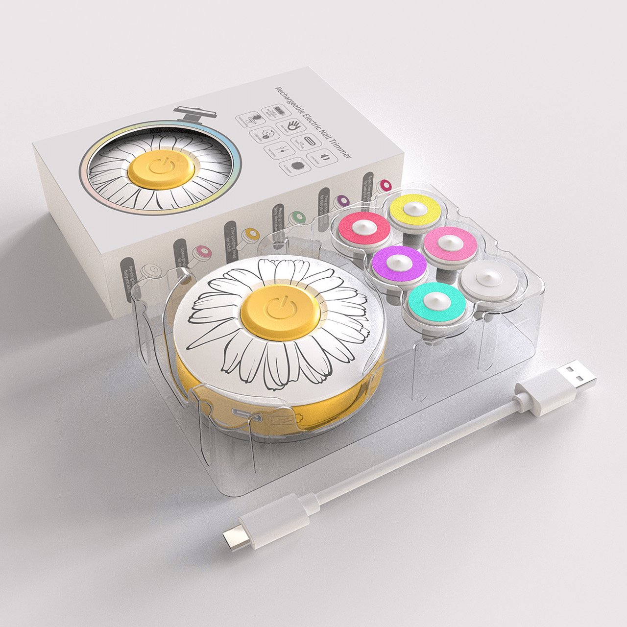 Limador de uñas recargable Blanco