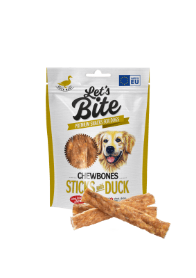 Brit Lets Bite Chewbones Sticks with Duck