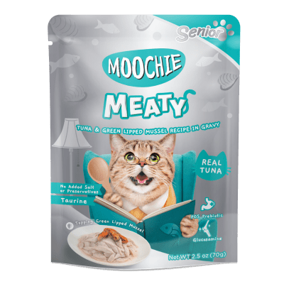 Moochie Cat Meaty Tuna & Green Lipped Mussel Recipe in Gravy1