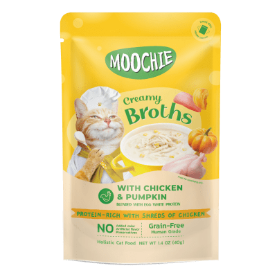 Moochie Cat Creamy Broths with Chicken & Pumpkin