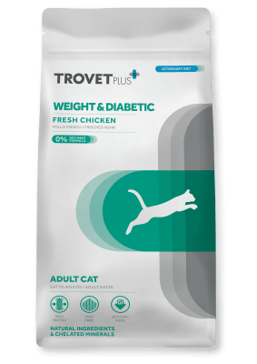 Trovet Plus Adult Cat Weight & Diabetic Fresh Chicken Veterinary Diet