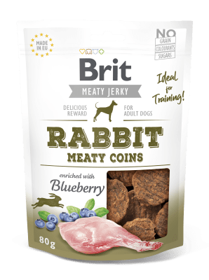 Brit Jerky Rabbit Meaty Coins