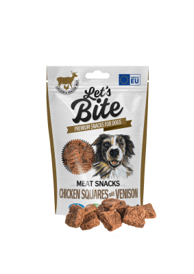 Brit Lets Bite Meat Snacks Chicken Squares with Venison