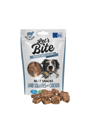 Brit Lets Bite Meat Snacks Lamb Squares with Chicken