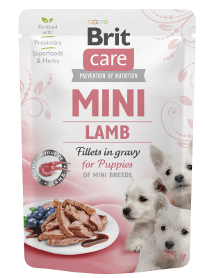 Brit Care Mini Pouch Puppy Lamb Fillets1