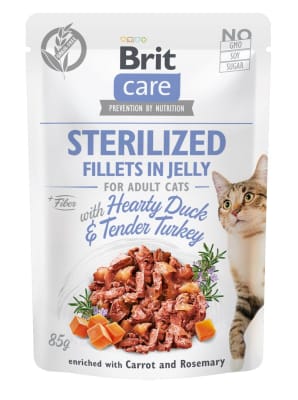 Brit Care Fillets in Jelly Hearty Duck & Tender Turkey