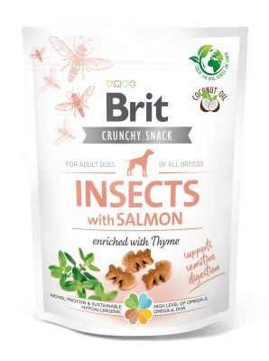 Brit Crunchy Snack Insects with Salmon1