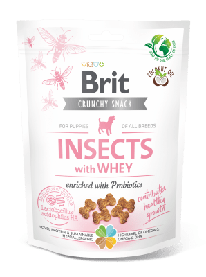 Brit Crunchy Snack Insects with Whey