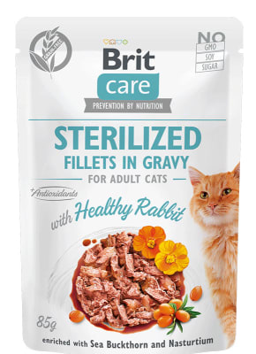 Brit Care Cat Fillets in Gravy with Healthy Rabbit 85g