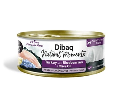 Dibaq Natural Moments GF Gato Adulto Esterilizado Pavo y Arándanos
