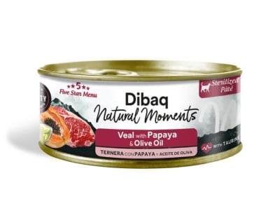 Dibaq Natural Moments GF Gato Adulto Esterilizado Ternera y Papaya