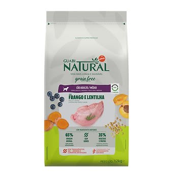 Guabi Natural Grain Free Perro Adulto Mediano Pollo y Lenteja