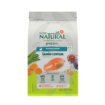 Guabi Natural Grain Free Gato Adulto Castrado Salmón y Lenteja