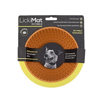 LickiMat Wobble Orange Perro1