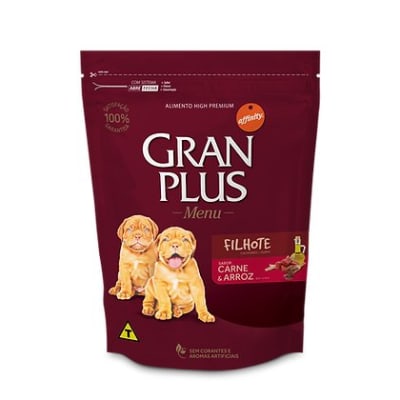 Gran Plus Menu Perro Cachorro Mediano y Grande Carne & Arroz