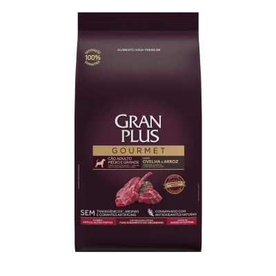 Gran Plus Gourmet Perro Adulto Mediano y Grande Cordero & Arroz