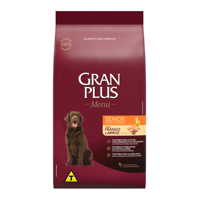 Gran Plus Menu Perro Senior Mediano y Grande Pollo & arroz