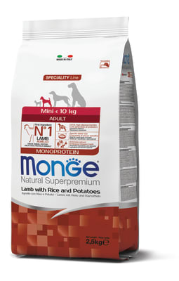 Monge Canine Adult Mini Cordero, arroz y papa