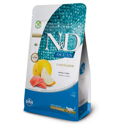 N & D Ocean Feline Castrado Salmon y Melon