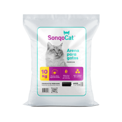 SonqoCat Perlada con aroma a Carbón 10Kg