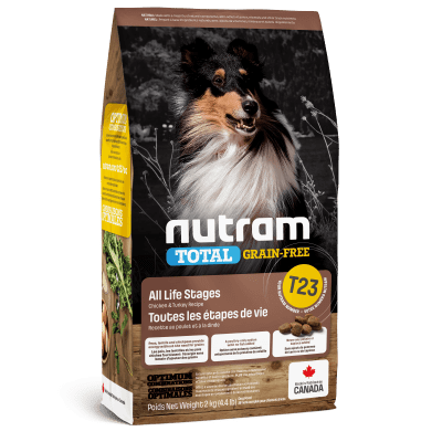 Nutram T23 Total Grain Free Turkey Chicken & Duck Dog1