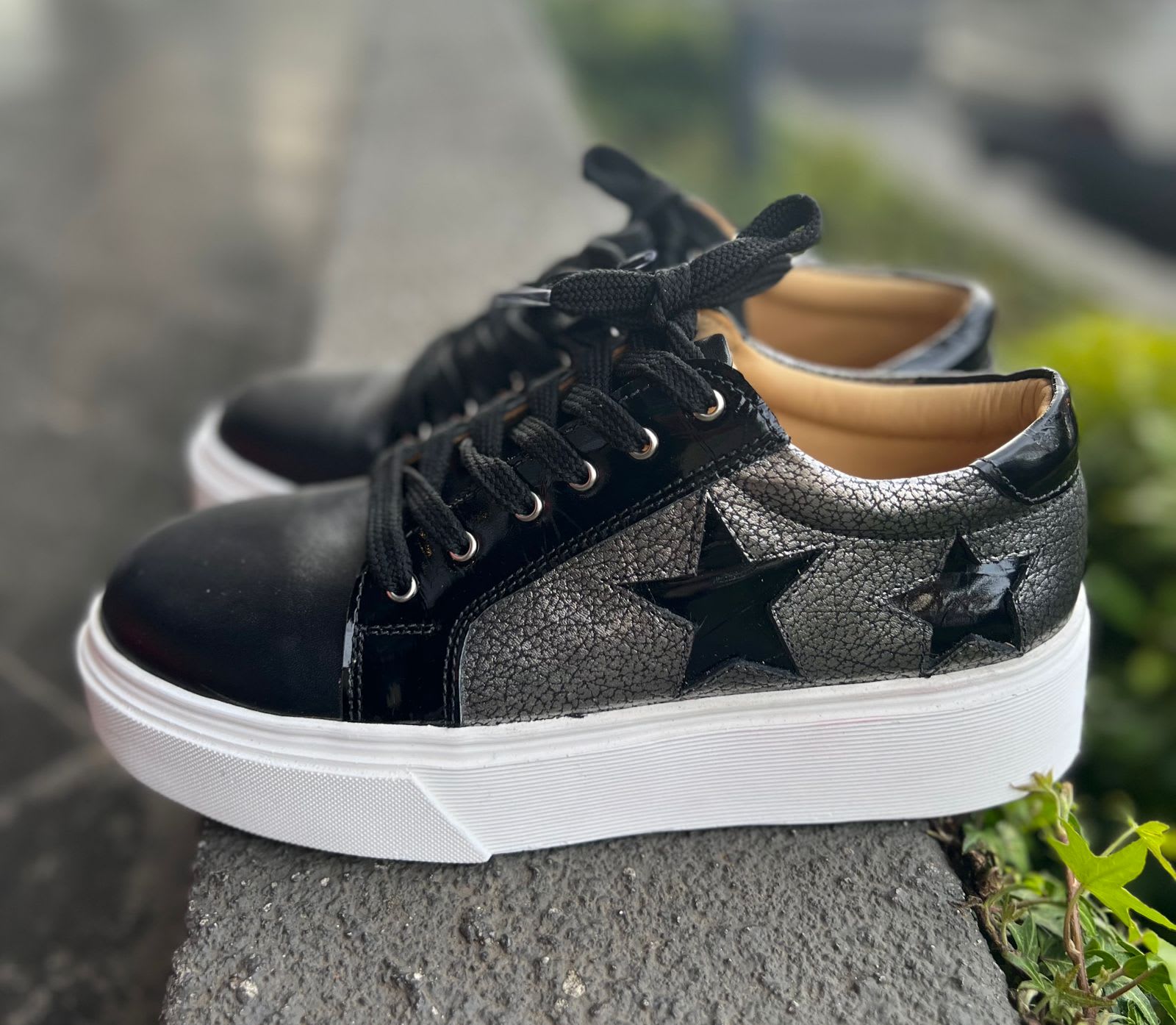 Zapatillas Superstar Zapatillas Altas Estrella Converse Negras Con