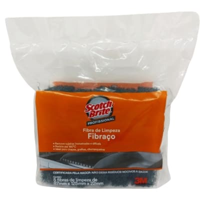 VIRUTILLA PARRILLA 125X87X22 MM X5 UN SCOTCH BRITE