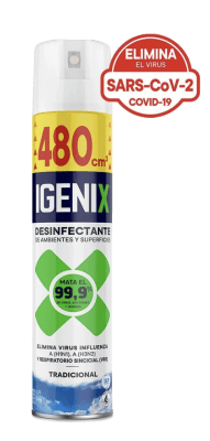 DESINFECTANTE AEROSOL TRADICIONAL 480 CC IGENIX