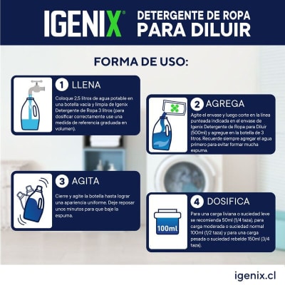 DETERGENTE MATIC P/DILUIR 500 ML IGENIX