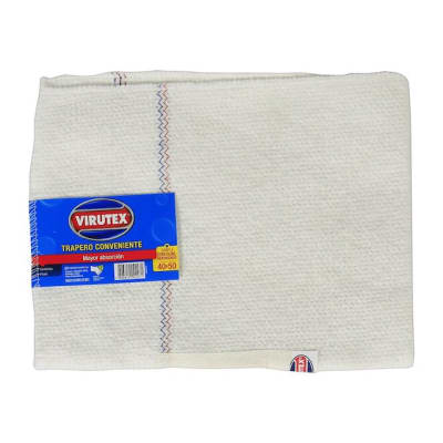 TRAPERO ALGODON SIMPLE BLANCO 50 X 40 CM C/OJAL VTX PRO