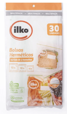 BOLSA HERMETICA 3 TAMAÑOS (27X28-18X20-16X15 CM) 30 UN