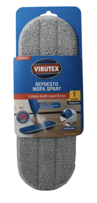 REPUESTO MOPA PLANA MICROFIBRA CON SPRAY VIRUTEX