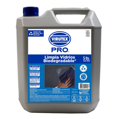 LIMPIAVIDRIOS BIODEGRADABLE 5 LT VIRUTEX