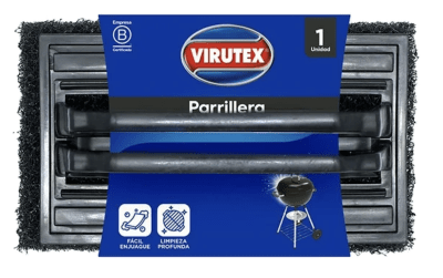 ESPONJA PARRILLERA CON ASA VIRUTEX