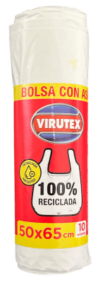BOLSA BASURA BLANCA 50 X 65 10 UN CON ASAS