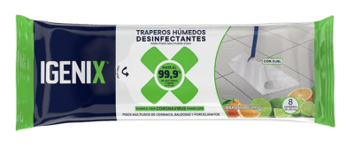 TRAPERO HUMEDO DESINFECTANTE C/OJAL IGENIX NAR/CITRUS 8 UN SACHET